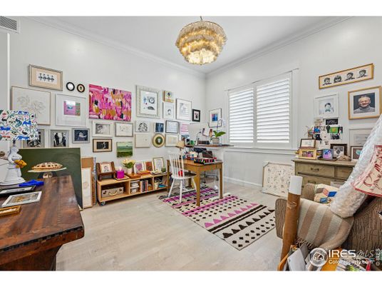 Home Office, Interior, Pendant Lights, Wood Texture Flooring