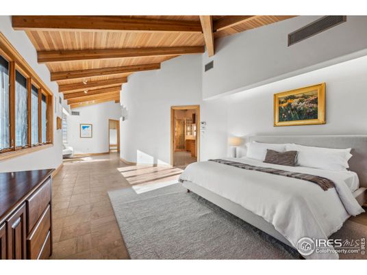Bedroom, Interior, Wooden Beams, Wooden Ceilings