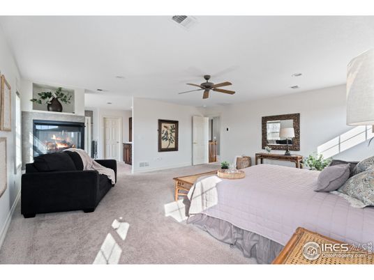 Bedroom, Fireplace, Interior, Recessed Lighting