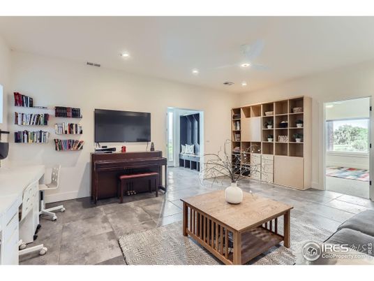 Home Office, Interior, Piano, Recessed Lighting