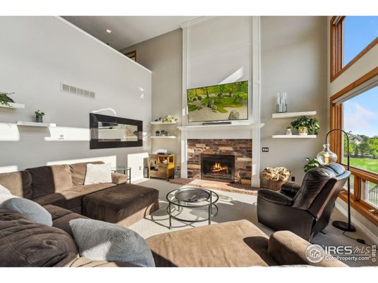Fireplace, Interior, Living room, Recessed Lighting