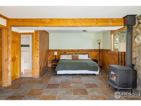 Bedroom, Fireplace, Interior
