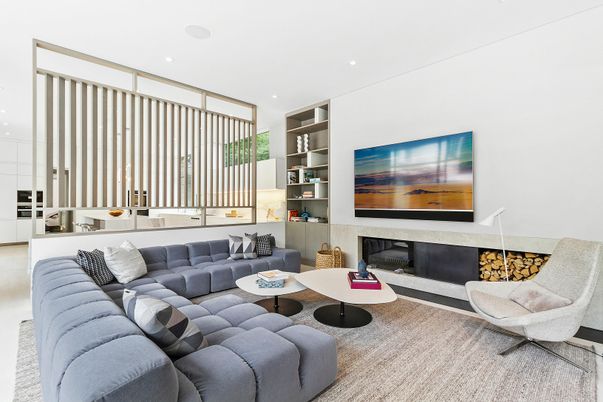 Fireplace, Interior, Living room, Recessed Lighting