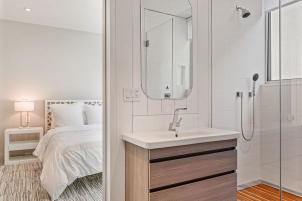 Bathroom, Bedroom, Glass Shower, Interior, Recessed Lighting