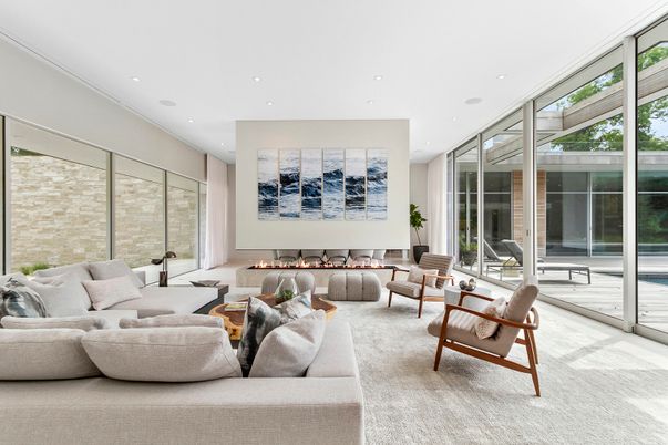 Interior, Living room, Recessed Lighting