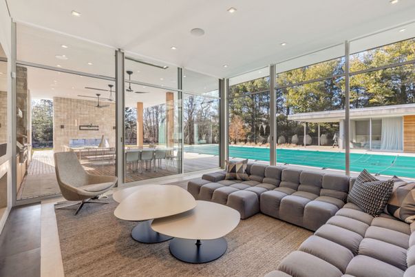 Dining room, Interior, Living room, Recessed Lighting, Sun Room