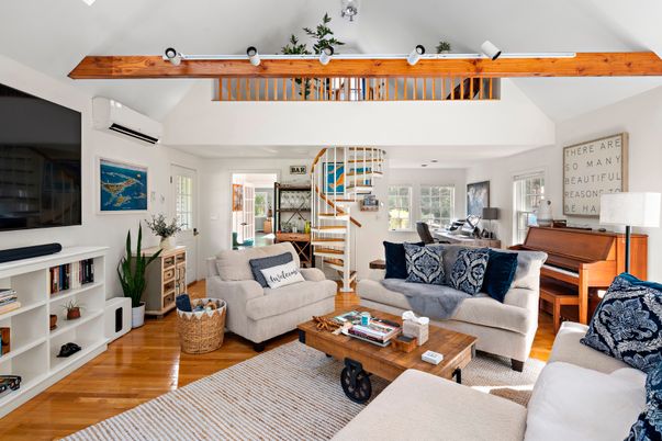 Interior, Living room, Piano, Wooden Beams, Wood Texture Flooring