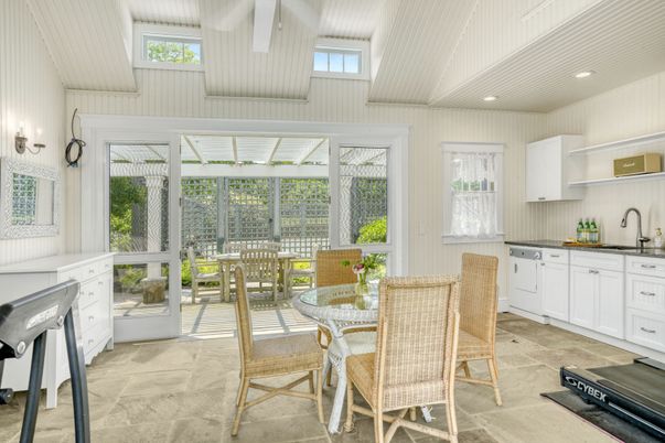 Dining room, Interior, Kitchen, Recessed Lighting, Sun Room