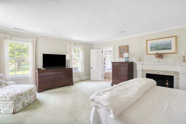 Bedroom, Fireplace, Interior
