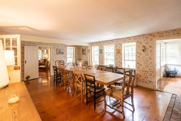 Dining room, Interior, Wood Texture Flooring