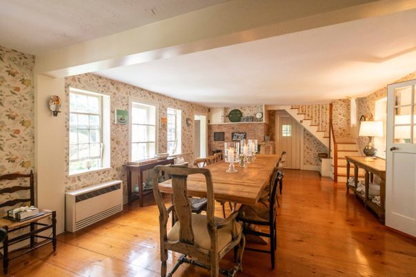 Dining room, Interior, Wood Texture Flooring