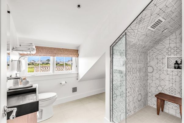 Bathroom, Glass Shower, Interior, Marble Walls