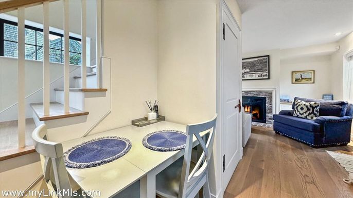 Fireplace, Interior, Recessed Lighting, Wood Texture Flooring