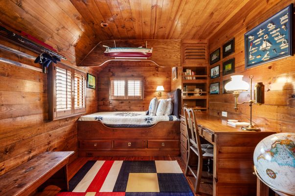 Bedroom, Home Office, Interior, Wooden Ceilings, Wooden Walls