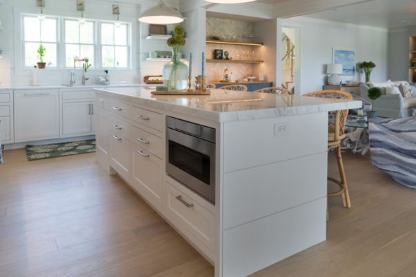 Interior, Kitchen, Pendant Lights, Wood Texture Flooring