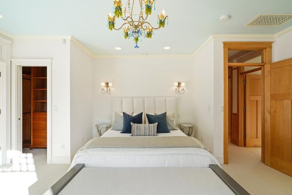 Bedroom, Chandelier, Interior, Recessed Lighting