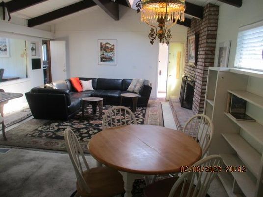 Chandelier, Dining room, Interior, Living room, Stone Walls, Wooden Beams