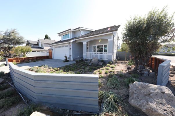 Attached, Backyard, Exterior, Facade, Mediterranean