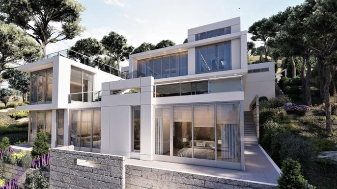 Exterior, Facade, Modern