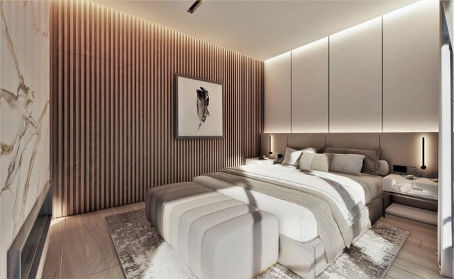 Bedroom, Interior, Wood Texture Flooring