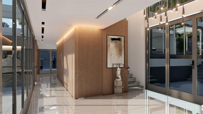 Interior, Marble, Wooden Walls