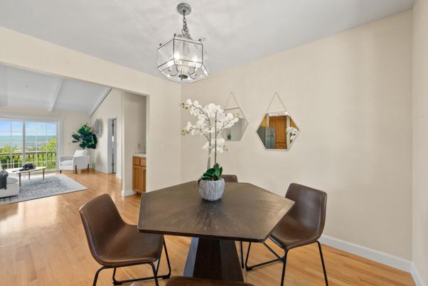 Dining room, Interior, Wood Texture Flooring