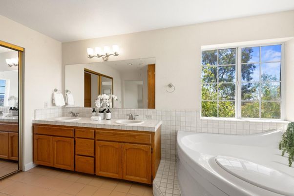 Bathroom, Dual Sink Vanities, Interior, Tile Countertops