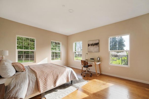 Bedroom, Home Office, Interior, Wood Texture Flooring