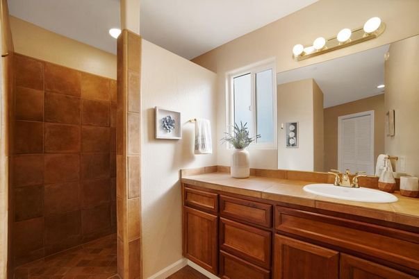 Bathroom, Dual Sink Vanities, Interior, Tile Countertops