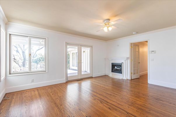 Empty room, Fireplace, Interior, Wood Texture Flooring