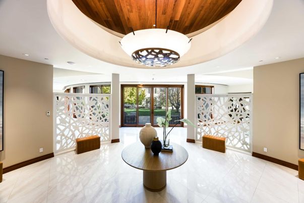Interior, Marble, Pendant Lights, Recessed Lighting, Wooden Ceilings
