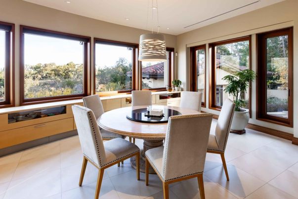 Dining room, Interior, Pendant Lights, Recessed Lighting
