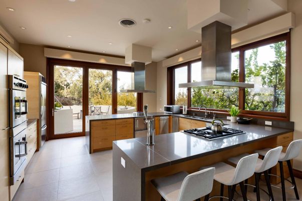 Interior, Kitchen, Recessed Lighting, Stainless Steel Appliances