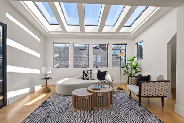 Glass Ceilings, Interior, Living room, Sun Room, Wood Texture Flooring
