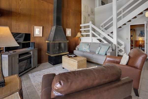 Fireplace, Interior, Living room, Wooden Walls