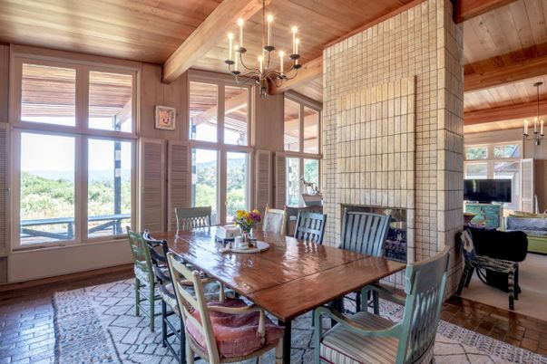 Chandelier, Dining room, Interior, Wooden Beams, Wooden Ceilings