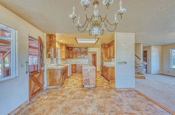 Chandelier, Interior, Kitchen, Recessed Lighting