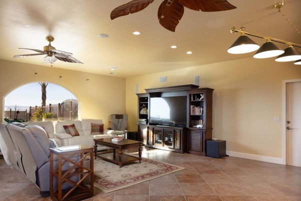 Interior, Living room, Recessed Lighting