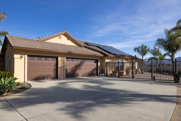 Attached, Exterior, Facade, Solar Panels, Ranch