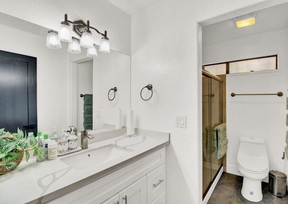 Bathroom, Dual Sink Vanities, Glass Shower, Interior