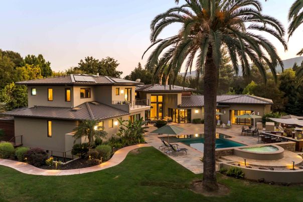 Exterior, Pool, Solar Panels