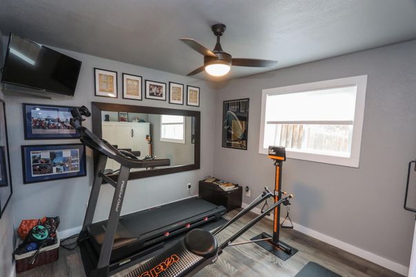Fitness Equipment, Interior, Wood Texture Flooring