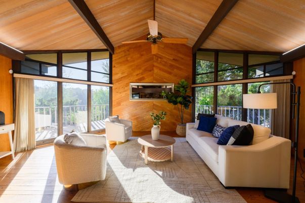 Interior, Living room, Wooden Beams, Wooden Ceilings, Wood Texture Flooring, Wooden Walls