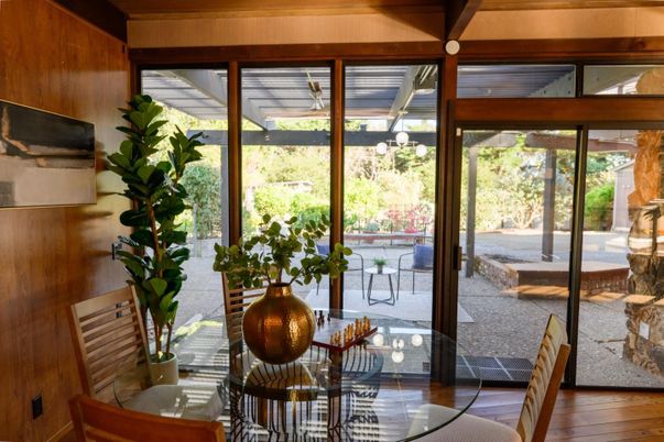 Dining room, Interior, Wood Texture Flooring