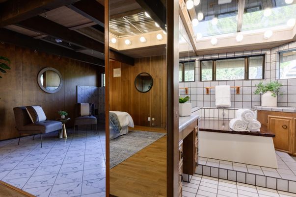 Interior, Marble, Wood Texture Flooring, Wooden Walls