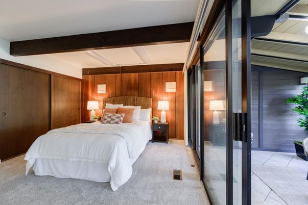 Bedroom, Interior, Wooden Beams, Wooden Walls