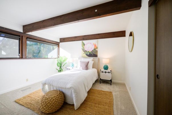 Bedroom, Interior, Wooden Beams