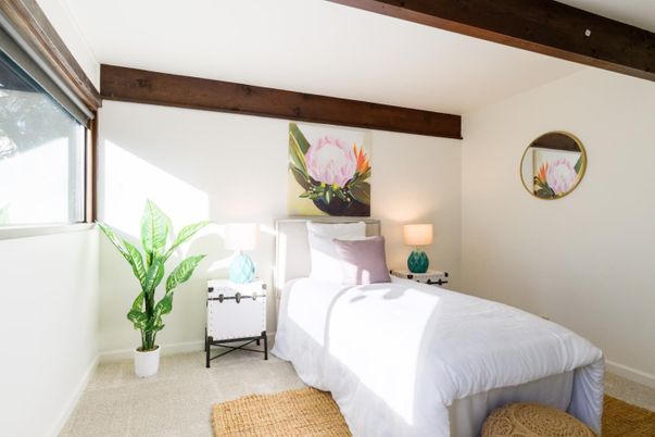 Bedroom, Interior, Wooden Beams