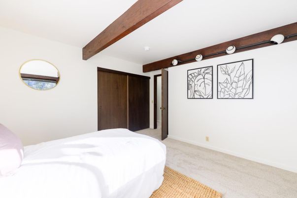 Bedroom, Interior, Wooden Beams