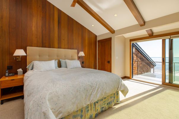 Bedroom, Interior, Recessed Lighting, Wooden Beams